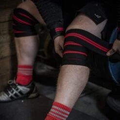 Harbinger Red Line Knee Wraps -Optimal Fitness Equipment 9a1756fd0c741126d7bbd4b692ccbd91 5d0a752575de5 600x600 1